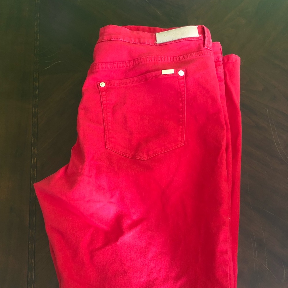 Red Slim Fit Jeans, size 16